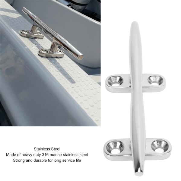 Båd klampe åben bund Heavy Duty 316 rustfrit stål båd dock klamper med installationsskruer til marine båd dock dæk SS316‑5 tommer