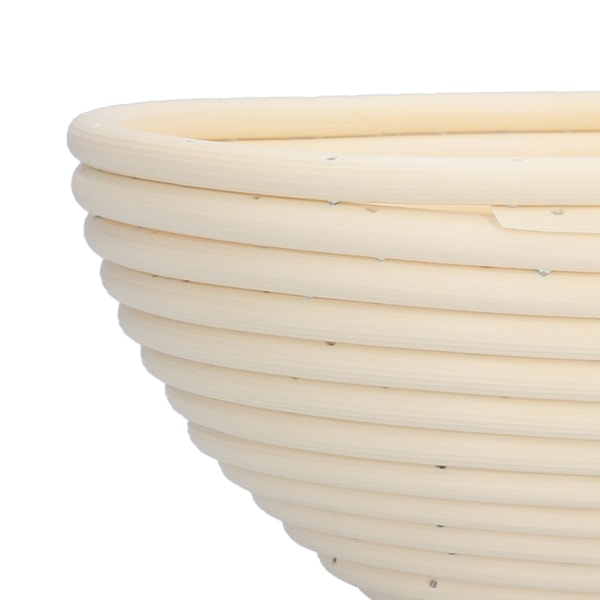 Vaskbar brødgjæringskurv Innovativ form Bakeform for kjøkken hjemmebakeri Beige Rund 20x8cm