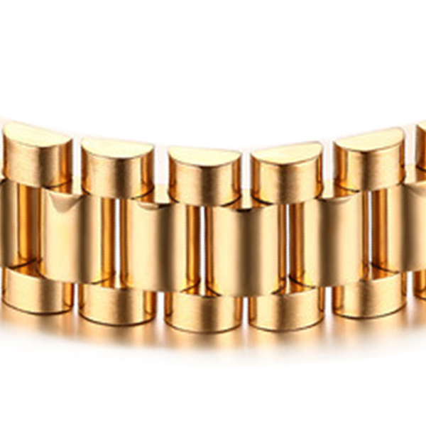 Gylden Link Kæde Armbånd Dekoration Moderne Enkel Geometrisk Form Tyk Link Armbånd Guld