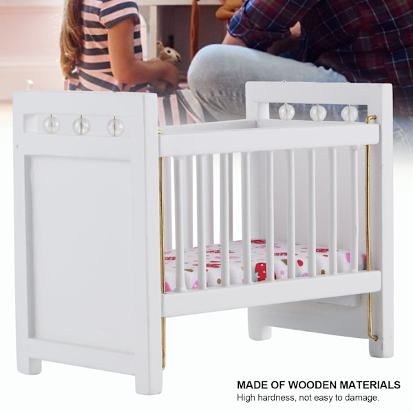 1:12 Dukkehus Mini Seng Model med Madrass Simulering Møbler Model Dukkehus Tilbehør