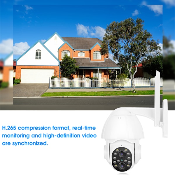 3MP Wifi Kamera Kikkert Full Farge Nattsyn IP66 Vanntett CCTV for Hjem Sikkerhet EU