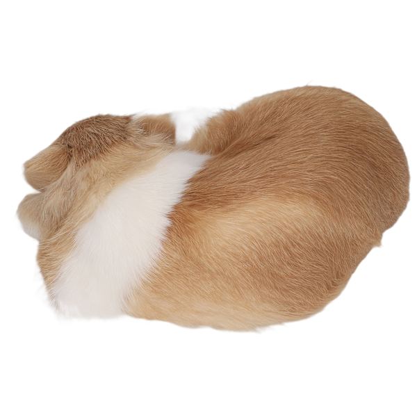 Pels sovende kat figur realistisk simulation fluffy dekorative plys sovende kat model til hjemmekontor