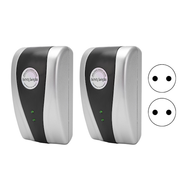 2 st 18KW elbesparande låda intelligent stabil spänning balans ström energisparare 90‑250V EU-kontakt