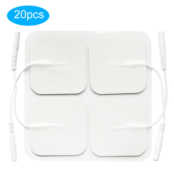 20Pcs 5x5cm Physical Therapy Massage Stickings Nonwovens Recovery Silicone Contact Pin Rectus Abdominis Muscle Electrode Patches