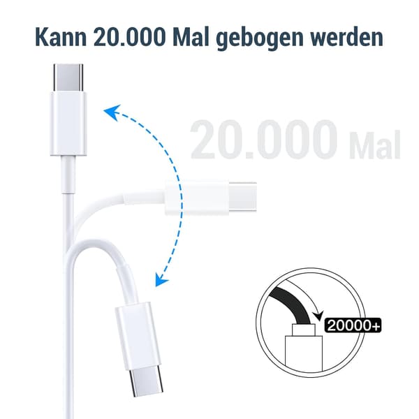 iPhone 15 -laturikaapeli 20W 2 kpl 1m Applen USB C - USB C -pikalatauskaapeli