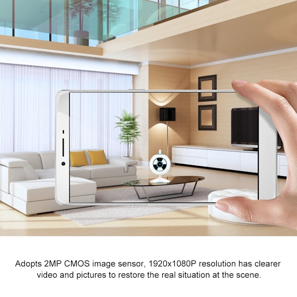 1080P WiFi CCTV Fuldfarve Nattesyn Indoor Hjemovervågning Mini Sikkerhed IP Kamera til Onvif 100‑240V