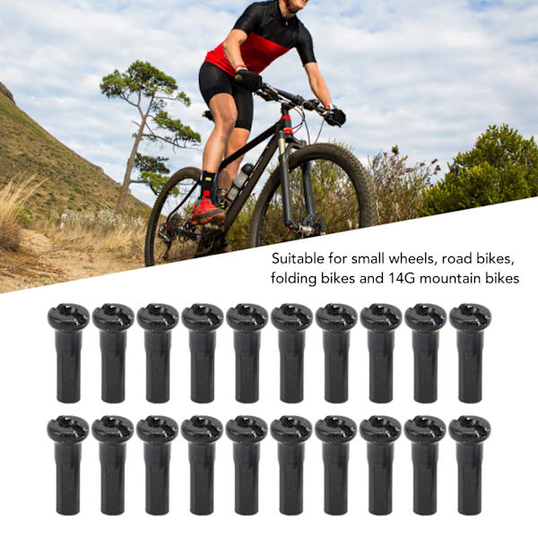 80 stk. cykel egerhuer jern 14mm mountain road cykling egernipler til 14G egertråd sort