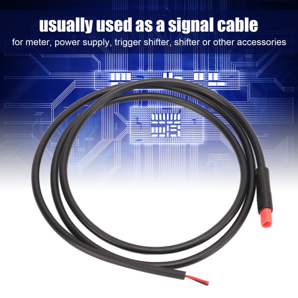 Elektrisk cykelkonverteringskabel 32,7 tum robust hållbar 2-stiftshane bred applikation Ebike signalextensionsledning