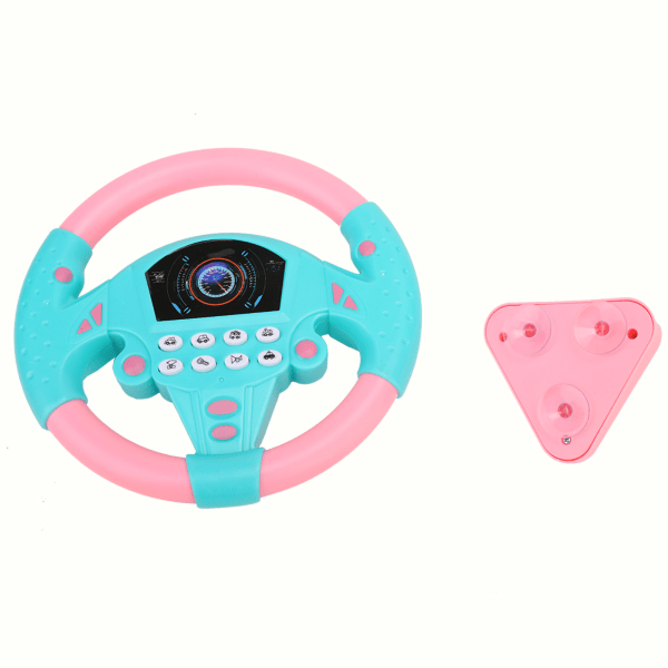 Baby Educational Copilot Steering Wheel Music Children Intelligent Toy (Pink Blue)
