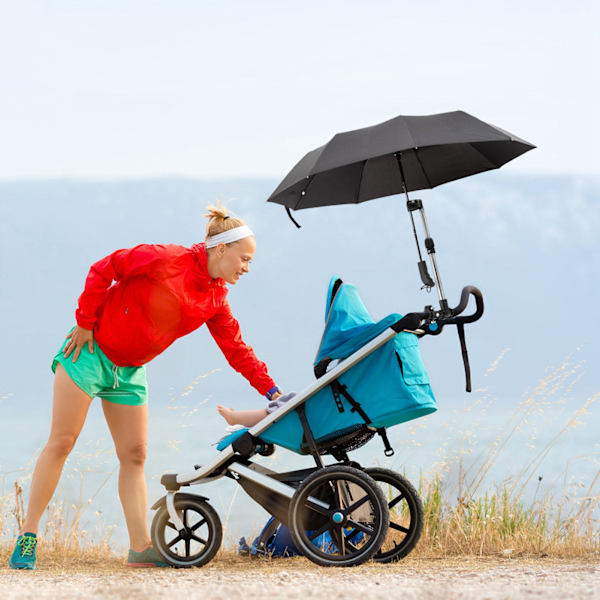 Rostfritt Stål Cykel Baby Barnvagn MBC Paraplyställ Barnvagn Retractable Paraplyhållare