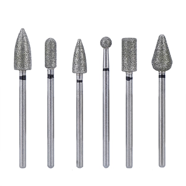 6pcs Nail Grinding Sanding Bit for for Nail Electric Drill Manicure Machine Accessory Tools