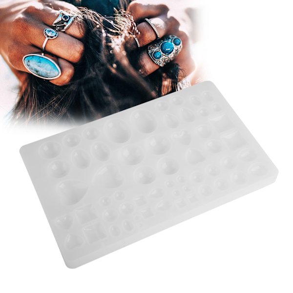 DIY Silikonform Perler Til Å Lage Smykker Halskjede Armbånd Resin Anheng Dråpe Håndverk Verktøy