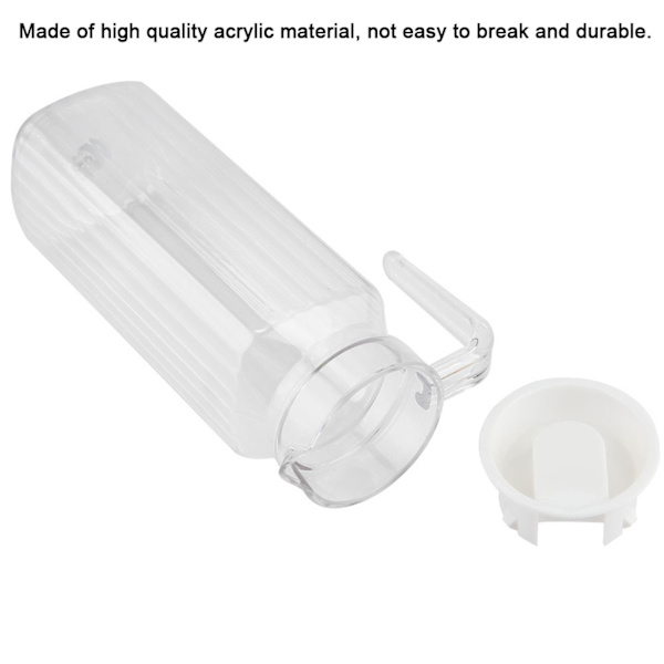 1100ml Akryl Transparent Saftflaske Stribet Vand Is Kold Saftkande med Låg til Bar Hjem