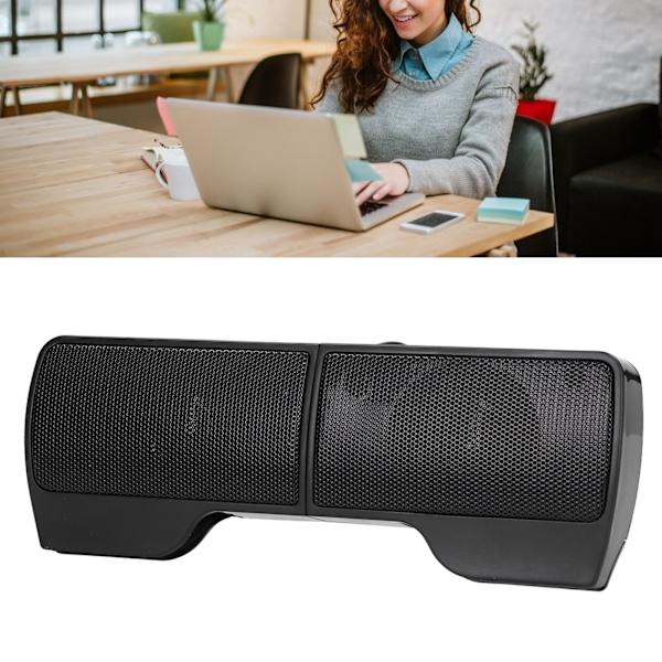 Bærbar høyttaler USB-drevet kablet skjermlydplanke stereolyd med skjermklips for skjerm, bærbar PC, nettbrett, TV