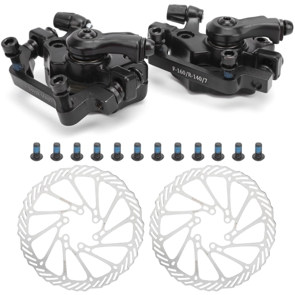 TOOPRE Front Rear Disc Brake Caliper Set Sterk Bremskraft Universal for Mountain Bike Sykkel