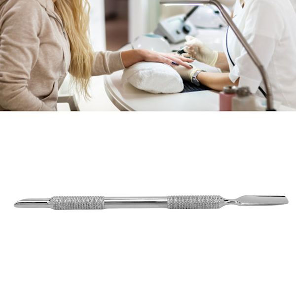 Nagelbandsskrapa Dubbelhuvud Blank Rostfritt Stål Pedikyr Död Hudborttagning Kallusborttagning Gaffel