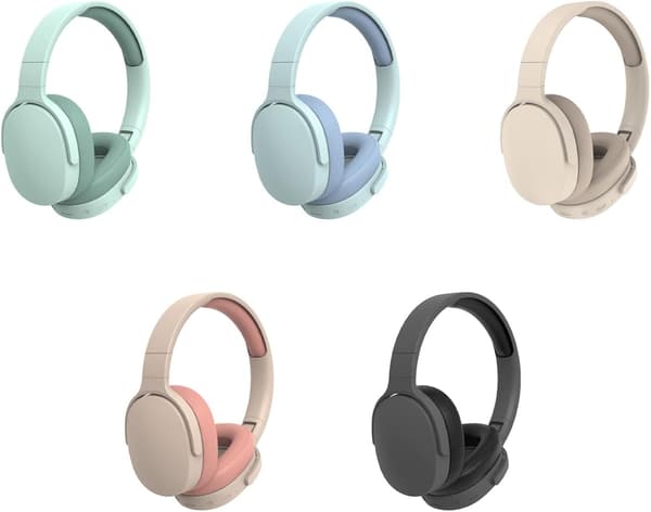 Trådløst Bluetooth-headset Reduktion Justerbart Trådløst Headset Bluetooth 5.1 Stereo Over-Ear til Sport Blå