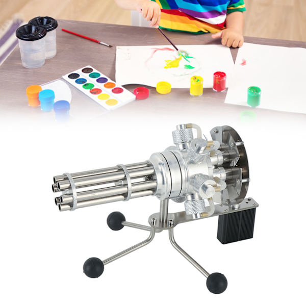 6-Cylinders Stirling Motor Kit Ekstern Forbrændingsmotor Model til Klasseværelse Laboratorieforsøg