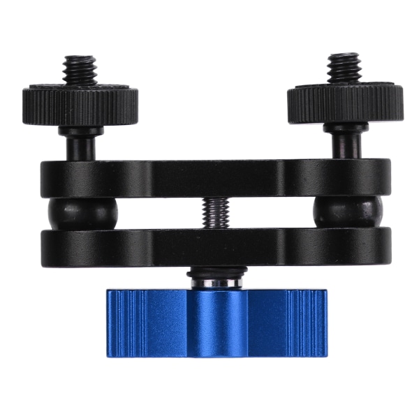 Universal Double Ball Head Mount Adapter Arm with 1/4in Screw Expanded Connection BracketBlue