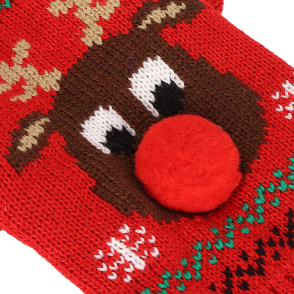 Hundesne-sweatre tykkelse nytår jul hund ferie-sweatre til små mellemstore hunde XS rød