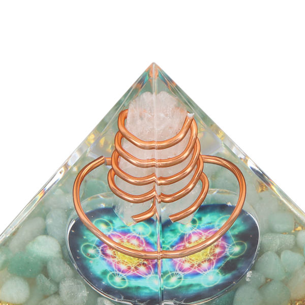 6 cm energigenerator Orgonitpyramid för positiv energihelande Kristallpyramid Meditation Orgonitpyramider