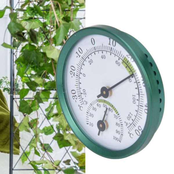 Temperatur- og fugtighedsmåler Mini vægophængt tynd transparent skive Stor skærm Temperatur- og fugtighedstester