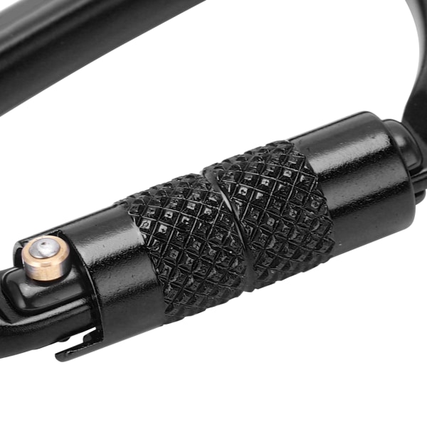 Aluminium Auto Locking Klättring Karabiner Klipp Twist Lock DRing Klippkrok för Vandring (Svart Nr 8 Auto Locking Karabiner)