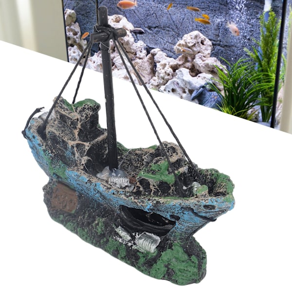 Aquarium Sea Rover Ornament High Simulation Fishes Hiding Cave Synthetic Resin for Home Fish Tank