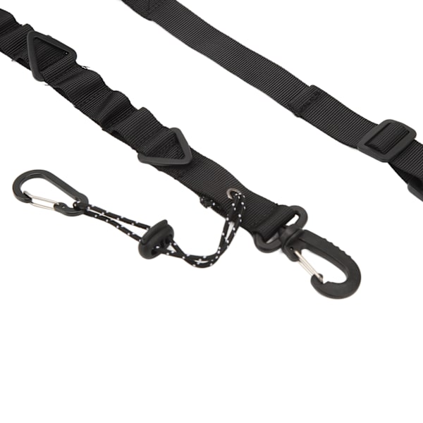Camping Oppbevaringsstropp Multifunksjonell Sklisikker Nylon Skulderstropp med Trekant Ring for Camping Tilbehør Svart