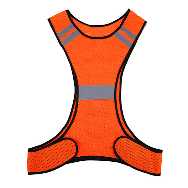 Reflekterande säkerhetsväst med hög synlighet, nattlöpning, säkerhetskläder, justerbar midja (orange)