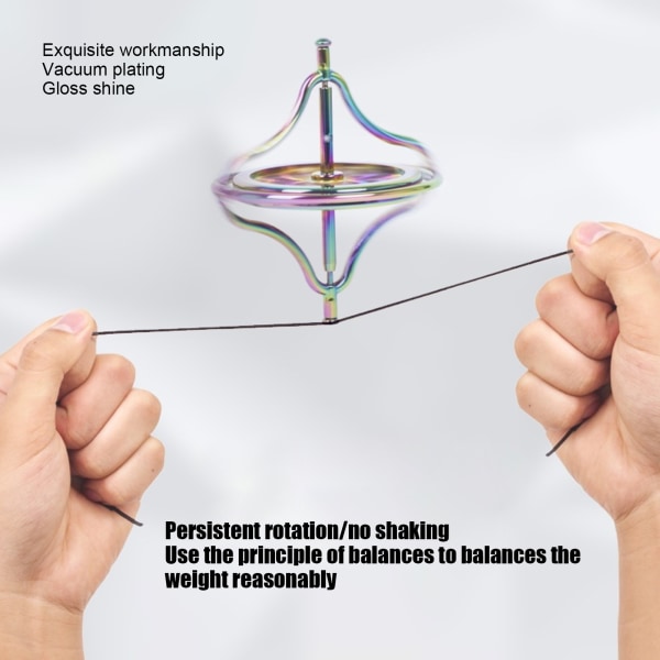 Legering Gyroskop Stressavlastande Fingertopp Leksak AntiGravity Dekompressionsleksak för Vuxna (Flerfärgad)
