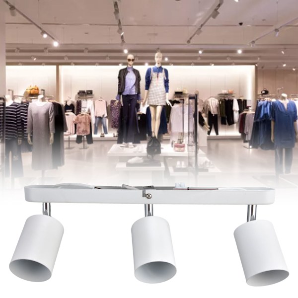 GU10 Lampeholder 3-hodet Stripe Type Taklampe Base 330° Rotterbar Lysholder for Soverom Kjøkken 85‑265V Hvit