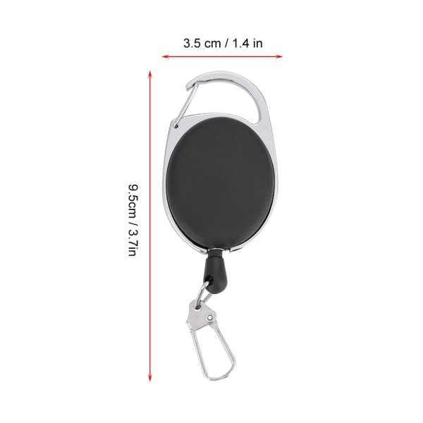 Utomhus Retractable Wire Nyckelring Anti-stöld Anti-förlorad Nyckelring Campingverktyg Karabiner