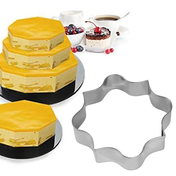 Rustfrit stål mousse cirkel firkant billede ramme cookie cutter cookie cutter ramme grænse ramme presning skimmel
