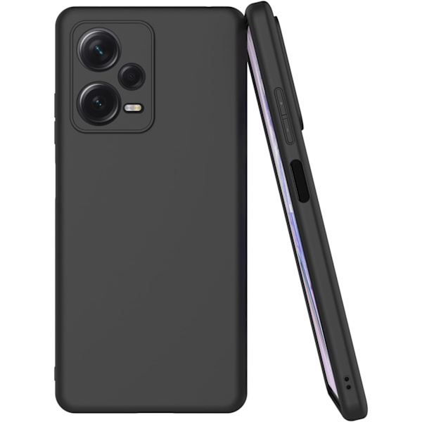 Kompatibel med Xiaomi Redmi Note 12 Pro Plus 5G Pro Plus etui sort silikonecover til Redmi Note 12 Pro Plus sort etui