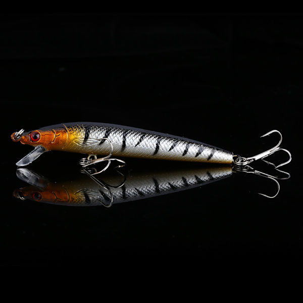 10 stk fargerike fiske lokker 95mm Crankbaits skarpe kroker agn fiskeutstyr