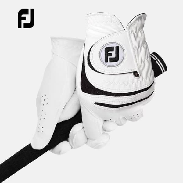 FJ Golfhandskar för män Andningsbara lammskinn Halkfria Vänsterhand Slitstarka 2 delar
