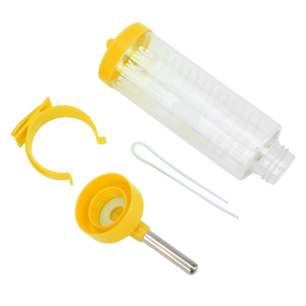 Hamster Vattenflaska Dispenser Automatisk Ingen Dropp Hamster Dricksfontän för Smådjur Gul 125ML