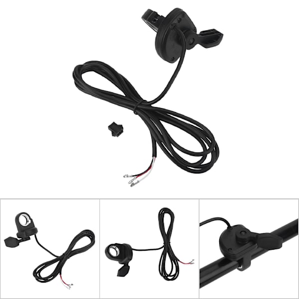 Accelerator Tumfinger Trigger Gasreglage för Elcykel Scooter E-cykel (Vänster Hand)