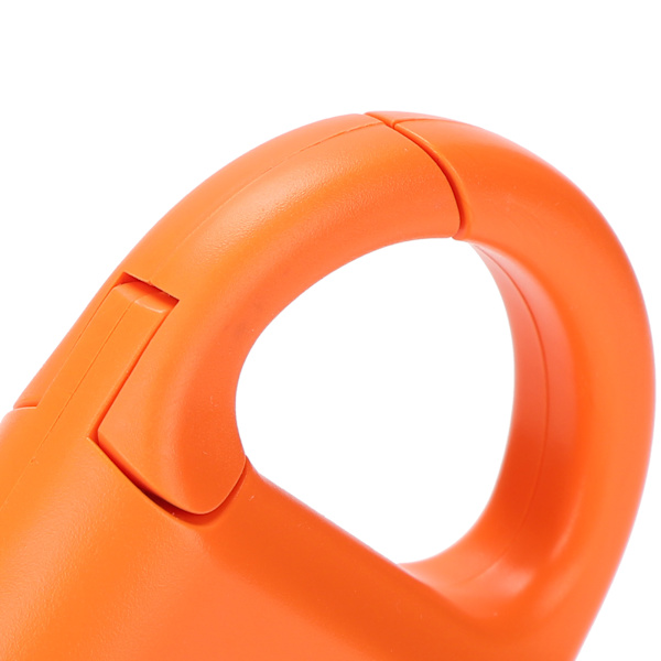 USB-laddningsbar handhållen bärbar fläkt 3 hastigheter justerbar minitrendig karbinhakefläkt orange
