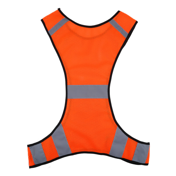 High Visibility Reflective Safety Vest Night Running Security Clothing Adjustable Waist(Orange)