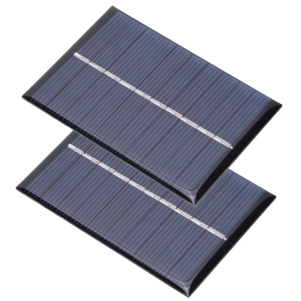 2 stk. 0,6 W 5 V polysilicium solcellepanel opladningseffektplade oplader til små apparater 80x55mm