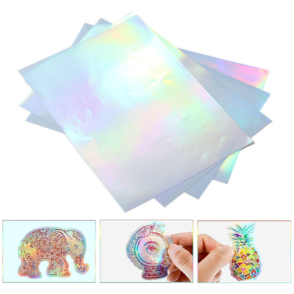 22 ark A4 holografisk klistermærke papir vandtæt inkjet laserprinter holografisk klæbemiddel papir