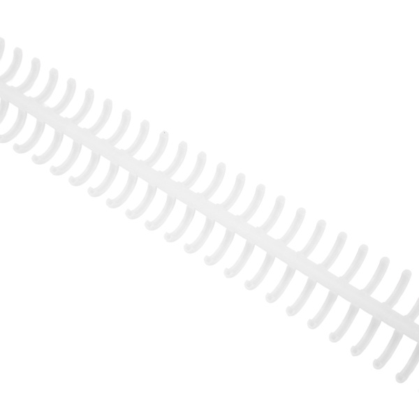 10 stk 34 hull bindersrygg i plast, delbar løsbladsringer med 12 mm diameter, hvit