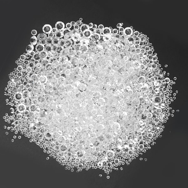 4000 st akryl strass, giftfria, luktfria, vita, blandade 3/6/10 mm för DIY-smycken, dekorationer, konst och hantverk