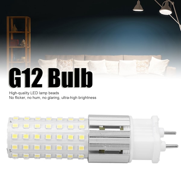 G12 96LED Ljus Majs Lampa 15W 1500LM Ljuskälla för Krona Vägglampa 85‑265V6000K Kall Vit