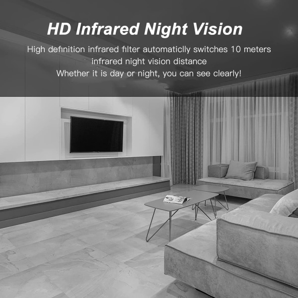 Trådlös minikamera ABS högupplöst infraröd 1080P 380mah loopinspelning smart rörelse videokamera