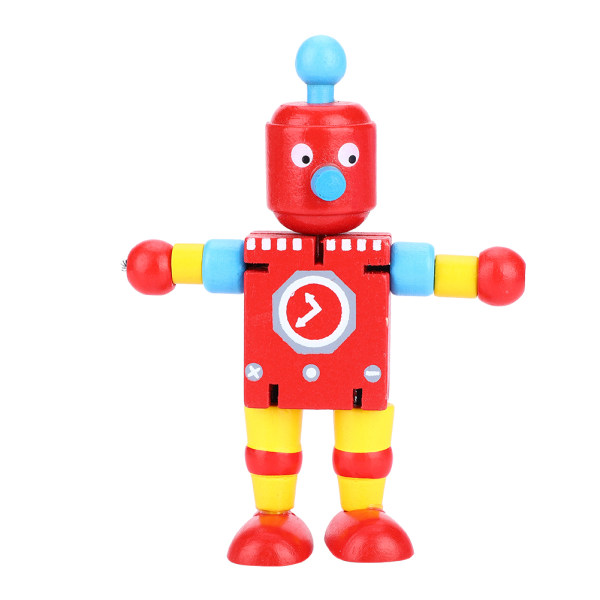 Personlighed Søde Træ Robot Legetøj Læring & Læring Legetøj til Børn Børn (Rød)
