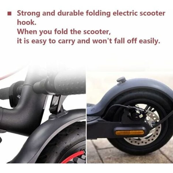 Scooter bakskjerm for Xiaomi M365 Pro 2, bakskjermsett med krok baklys skiltkortholder, slitesterkt scooter reservedel tilbehør