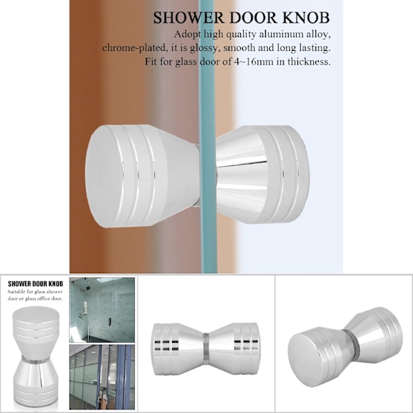 Aluminiumlegering krompläterat draghandtag för hem badrum dusch glasdörr hårdvara #2